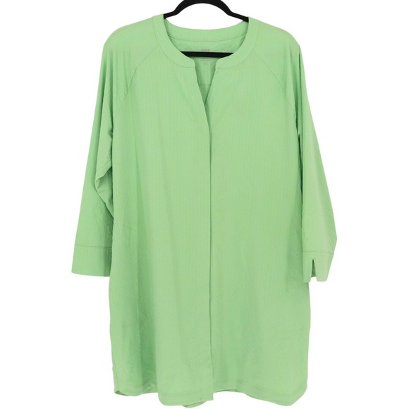Title Nine Speed Racer Long Sleeve Tunic Size XL Textured Seafoam Green NEW - Picture 1 of 9